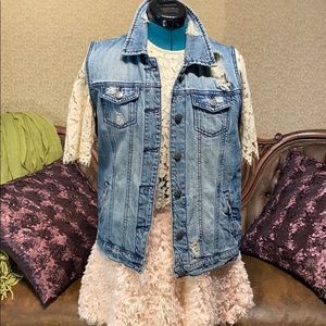 EUC- Distressed Jean vest